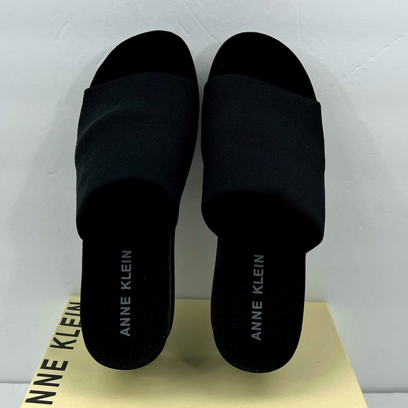 ANNE KLEIN, AKVENTI BLACK STRECH PLATFORM ELASTIC TOP W/SUPER CUSHION SOLE,8.5M - Picture 6 of 16